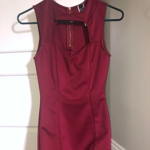 deep red tank dress